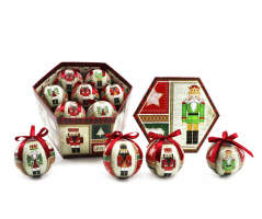 *SET OF 14 NUTCRACKER BAUBLES IN BAUBLE BOX