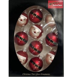 *Set of 45mm Santa baubles