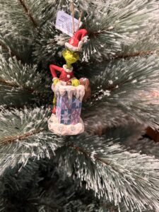 *Jim Shore Collectible - 12CM Grinch CLIMBING CHIMNEY Hanging Ornament