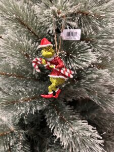 *Jim Shore Collectible - 12CM grinch STEALING Candy cane hanging ornament