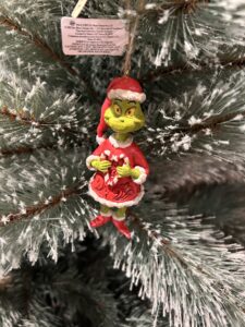 *Jim Shore collectible - 12cms Grinch with candy heart hanging ornament