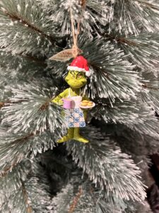 *Jim Shore Collectible - 12CM GRINCH IN APRON hanging ornament