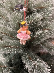 *Gingerbread Ballerina Hanging Ornament in Pink