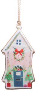 PINK Christmas House Hanging Decoration