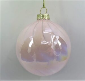 *Pale Pink Glass with Gloss Textured Finish, 8cm