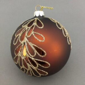 *Copper floral ball ornament, 10cms