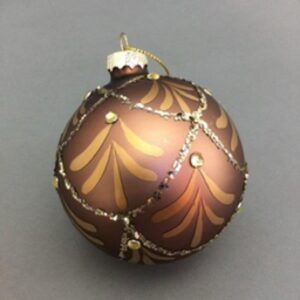 GOLD AND COPPER BALL ORNAMENT, 8CMS