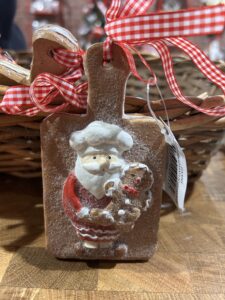 *Gingerbread Santa on Board Hanging Bauble