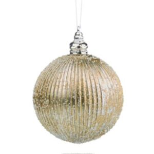 *CHAMPAGNE SUGAR BAUBLE, shatterproof, XL