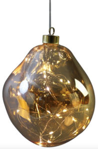 12cm LED Organic Glass Ball w/ Amber