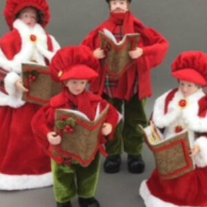 *set of red carollers, 46cms