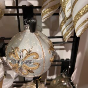 *Jewelled gold and pearl glass bauble, XL