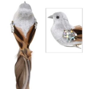 Ava silver clip on bird