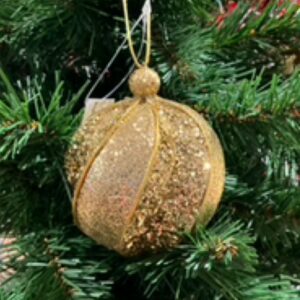 8cm Gold Foam Christmas Ball Bauble