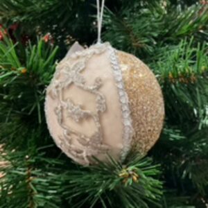 Ivory Tiffany 8cm Bauble