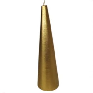 Gold Cone Tree Shaped Candle