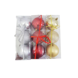 *3 SHATTERPROOF BAUBLES IN A BOXED SET with ribbon