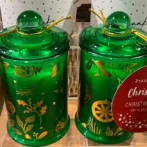 Christmas tree scented candle in a jar with lid - Frankie & Me brand