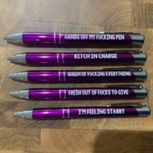 Purple Sweary Pens