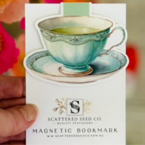 Mint Duo Vintage Teacup Magnetic Bookmark