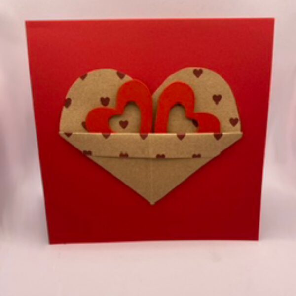 Love heart shaped card